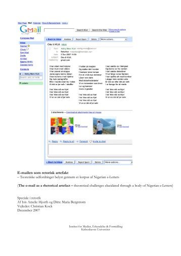 E-mailen som retorisk artefakt - Kommunikationsforum