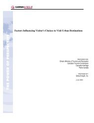 Factors Influencing Visitor's Choices of Urban Destinations in North ...