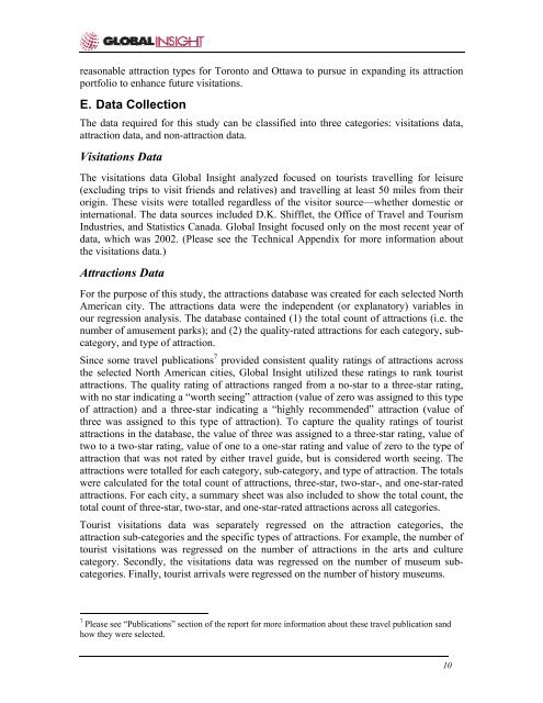 Factors Influencing Visitor's Choices of Urban Destinations in North ...