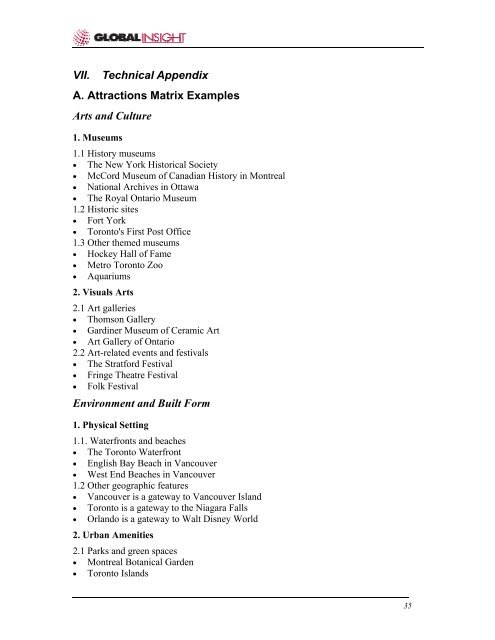 Factors Influencing Visitor's Choices of Urban Destinations in North ...