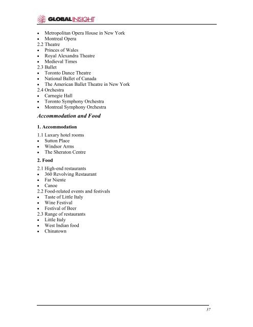 Factors Influencing Visitor's Choices of Urban Destinations in North ...