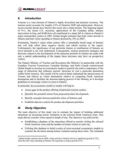 Factors Influencing Visitor's Choices of Urban Destinations in North ...