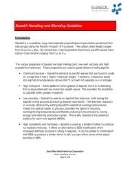 Sasobit Handling and Blending Guideline - Sasolwax US
