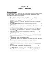 Chapter 18 Aromatic Compounds - ChemConnections