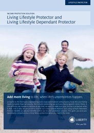 Living Lifestyle Protector and Living Lifestyle Dependant ... - Liberty