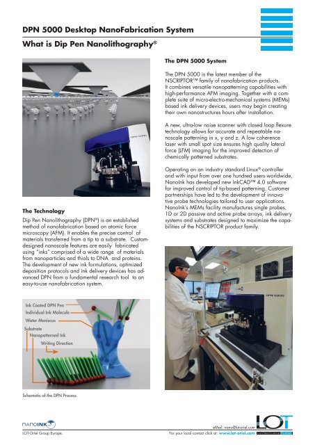 DPN 5000 Desktop NanoFabrication System What is Dip Pen ... - LAO