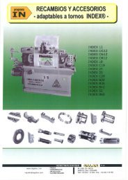 Recambios para tornos automáticos INDEX - Industrias Enrique ...