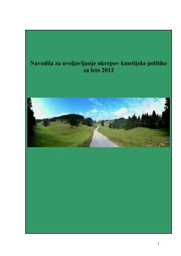 Navodila za uveljavljanje ukrepov kmetijske politike za leto 2012