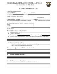 Raport de observare joc - FRF-AJF.ro