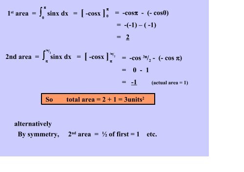 Integrating sinx & cosx