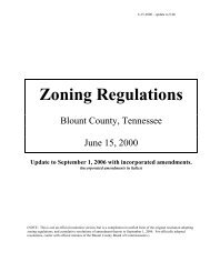 Zoning Regulations - Blount County Government