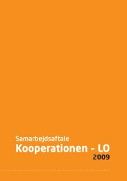 Samarbejdsaftale Kooperationen - LO, 2009