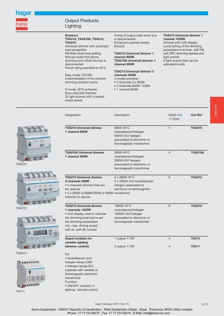 General Catalogue 2007 - Ibemo Kazakhstan Ltd