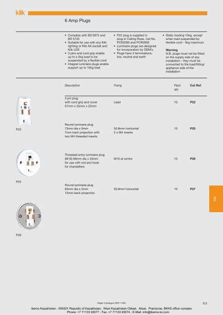 General Catalogue 2007 - Ibemo Kazakhstan Ltd