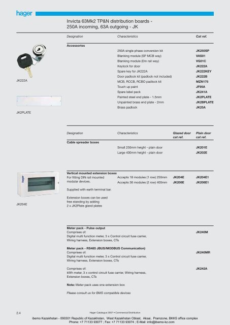 General Catalogue 2007 - Ibemo Kazakhstan Ltd