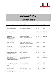 gussasphalt referenzliste - F.Kirchhoff Strassenbau Gmbh & Co. KG