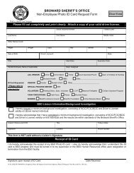 Non-Employee Photo ID Request form - Broward Sheriff's Office