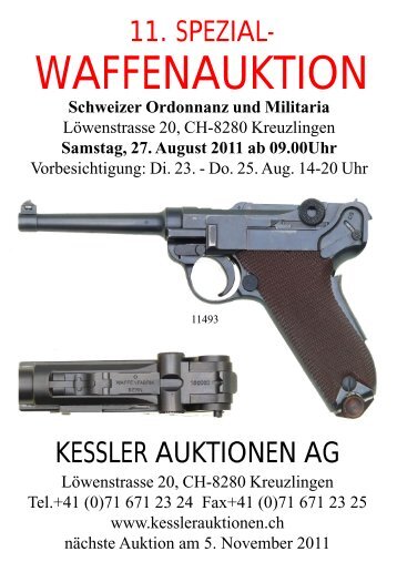 Katalog der 11. Spezialwaffenauktion vom 27. August 2011