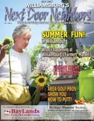 July - Williamsburg , VA Magazine , Next Door Neighbors ...