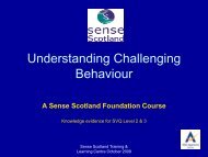 Understanding Challenging Behaviour - Sense Scotland