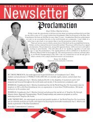 Proclamation - The World Tang Soo Do Association