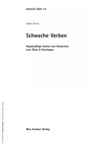 Schwache Verben - Hueber