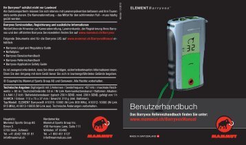 ELEMENT Barryvox® User Manual German - Mammut