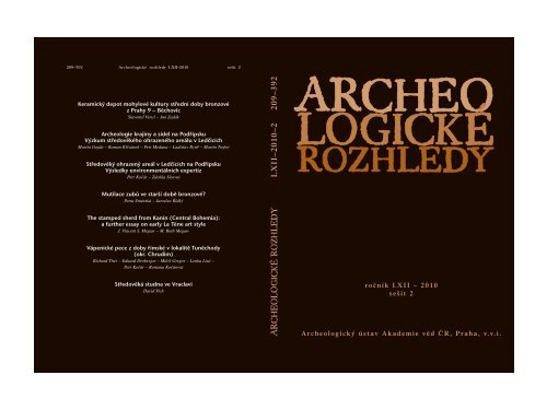 Archeologické rozhledy 2010 - Archeologický ústav AV ČR