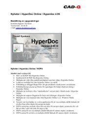 Nyheter i HyperDoc Online / Hyperdoc 4.95 - Cad-Q