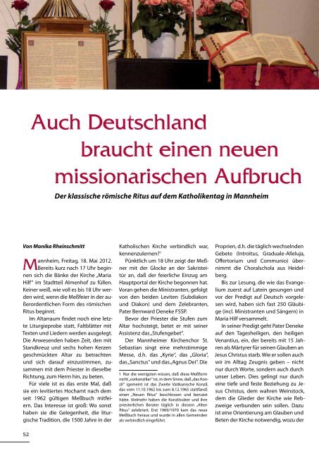 Auch Deutschland braucht einen neuen missionarischen Aufbruch