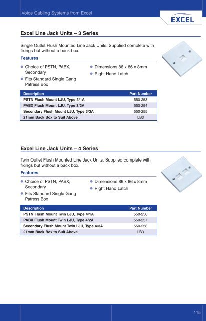 Excel Voice Cabling Systems - Excel-Networking