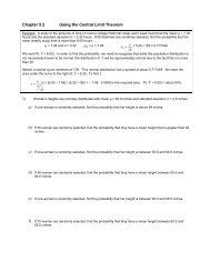 Central Limit Theorem Worksheet