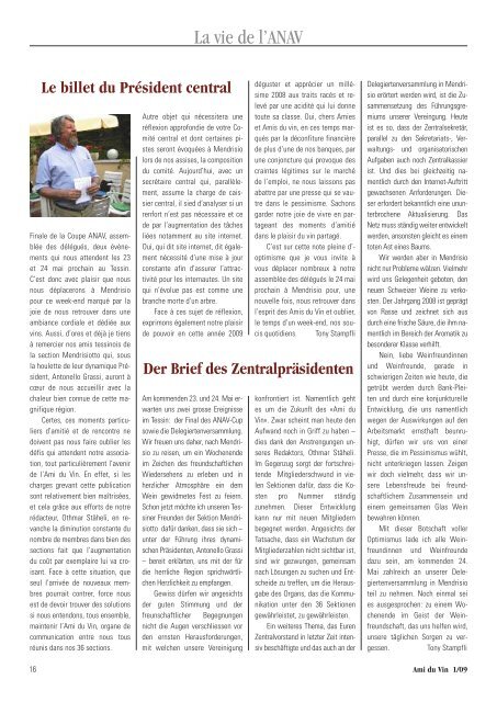 Association nationale des amis du vin • Schweizerische ... - ANAV