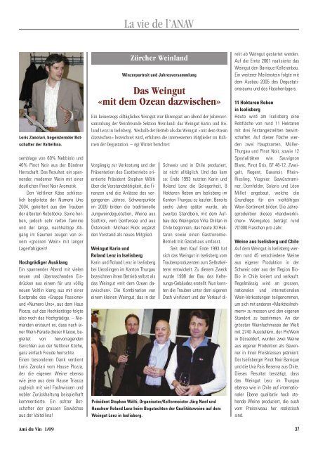 Association nationale des amis du vin • Schweizerische ... - ANAV