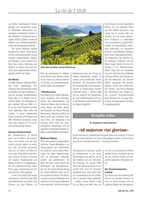 Association nationale des amis du vin • Schweizerische ... - ANAV