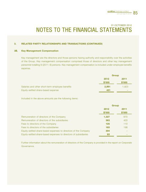 Annual Report 2012 - ecoWise Holdings Limited