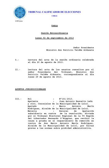 TRIBUNAL CALIFICADOR DE ELECCIONES