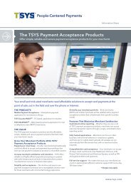 The TSYS Payment Acceptance Products