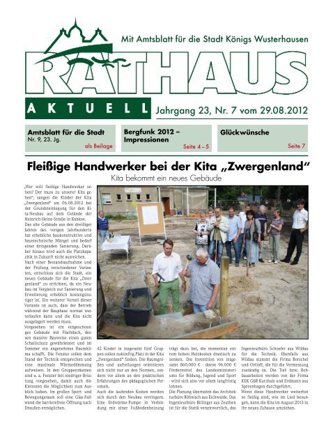 FleiÃŸige Handwerker bei der Kita - KÃ¶nigs Wusterhausen
