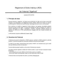 Règlement d'Ordre Intérieur (ROI) de l'Internat “Sigefroid”