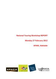 National Touring Workshop REPORT - Theatre Network of Victoria