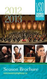 2012/2013 - Vancouver Symphony Orchestra