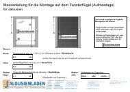 Messanleitung für die Montage vor der Nische für Fenster