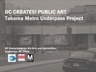 DC CREATES! PUBLIC ART Takoma Metro ... - News Room, DC