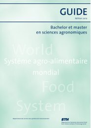 SystÃ¨me agro-alimentaire mondial - ETH - ETH ZÃ¼rich