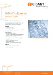 Luftpolster AIRplus ® Cushion - Gigant Verpackungstechnik GmbH