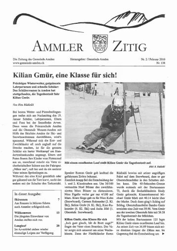 Ammler Zitig Ausgabe Nr. 02 / Februar 2010 - IG Fli Amden