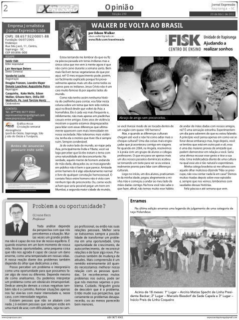 Opinião - Jornal Expressão