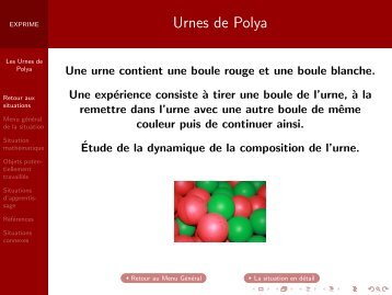 Retour au Menu des Urnes de Polya - Educmath