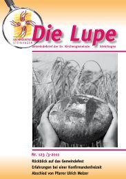 Die Lupe 03/2011 - Evangelische Kirchengemeinde Steinhagen